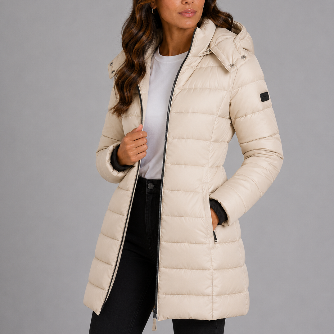 Lange Puffer Jas met Capuchon - afbeelding 6