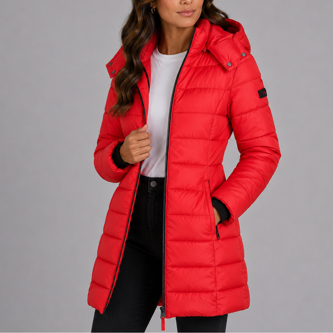 Lange Puffer Jas met Capuchon - afbeelding 7