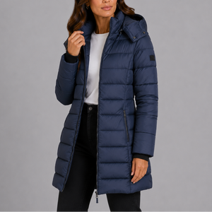 Lange Puffer Jas met Capuchon - afbeelding 1