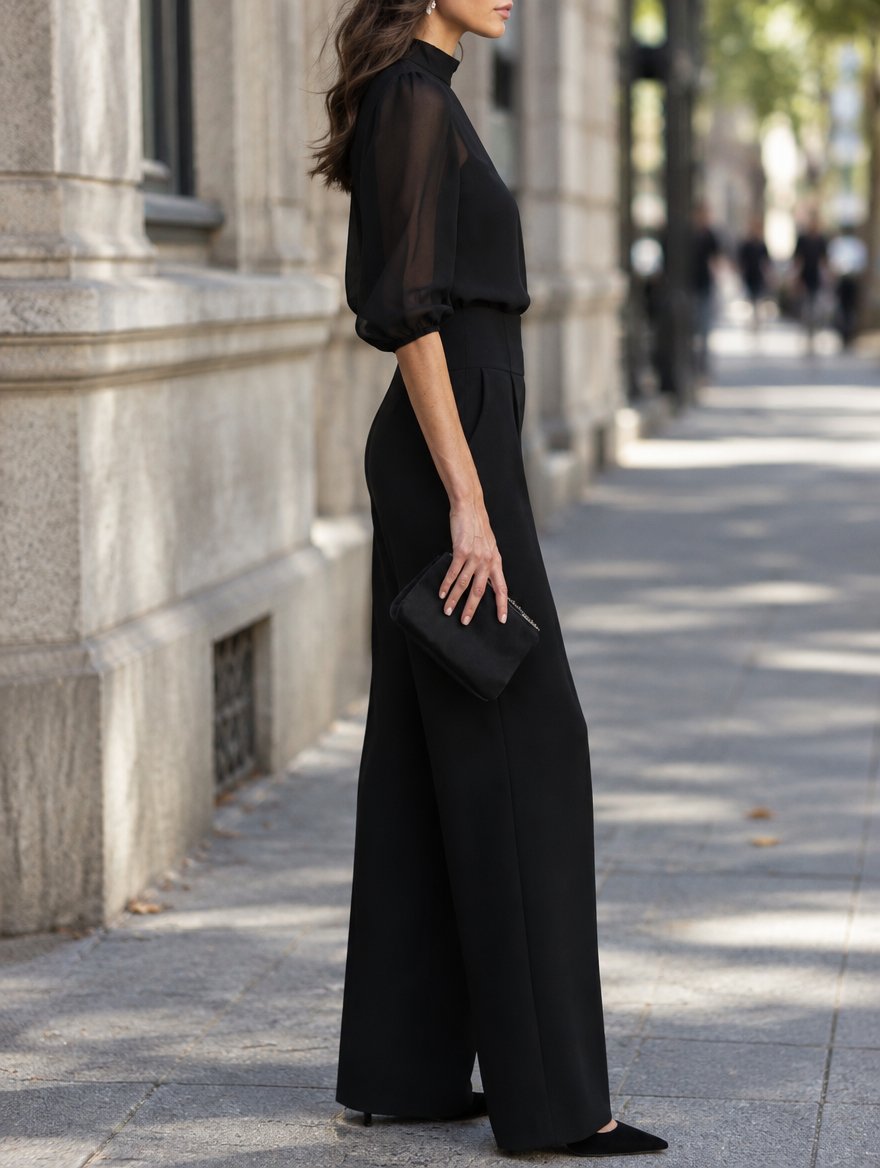 Elegante Driedelige Set - Top, Tanktop & Wide Leg Broek - afbeelding 5